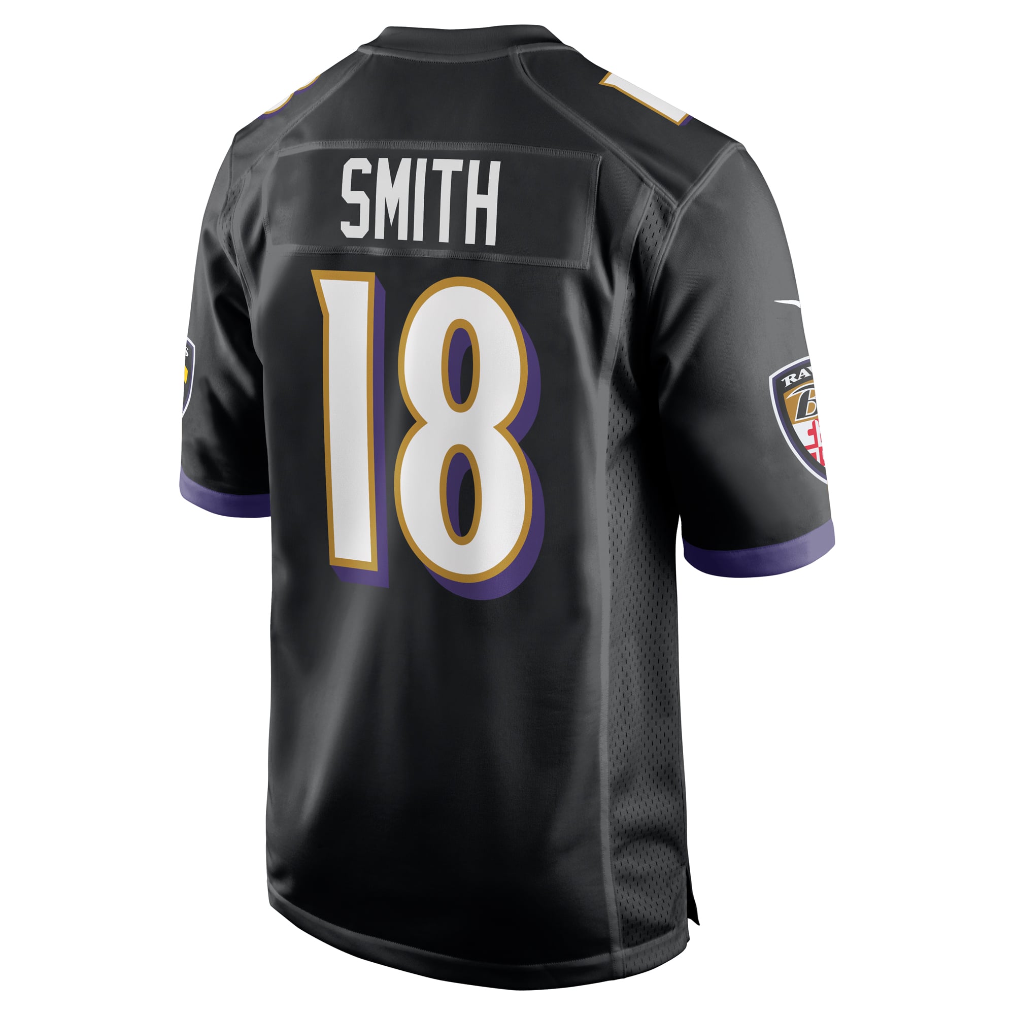 Men's Baltimore Ravens Roquan Smith Black Alternate Game Jersey