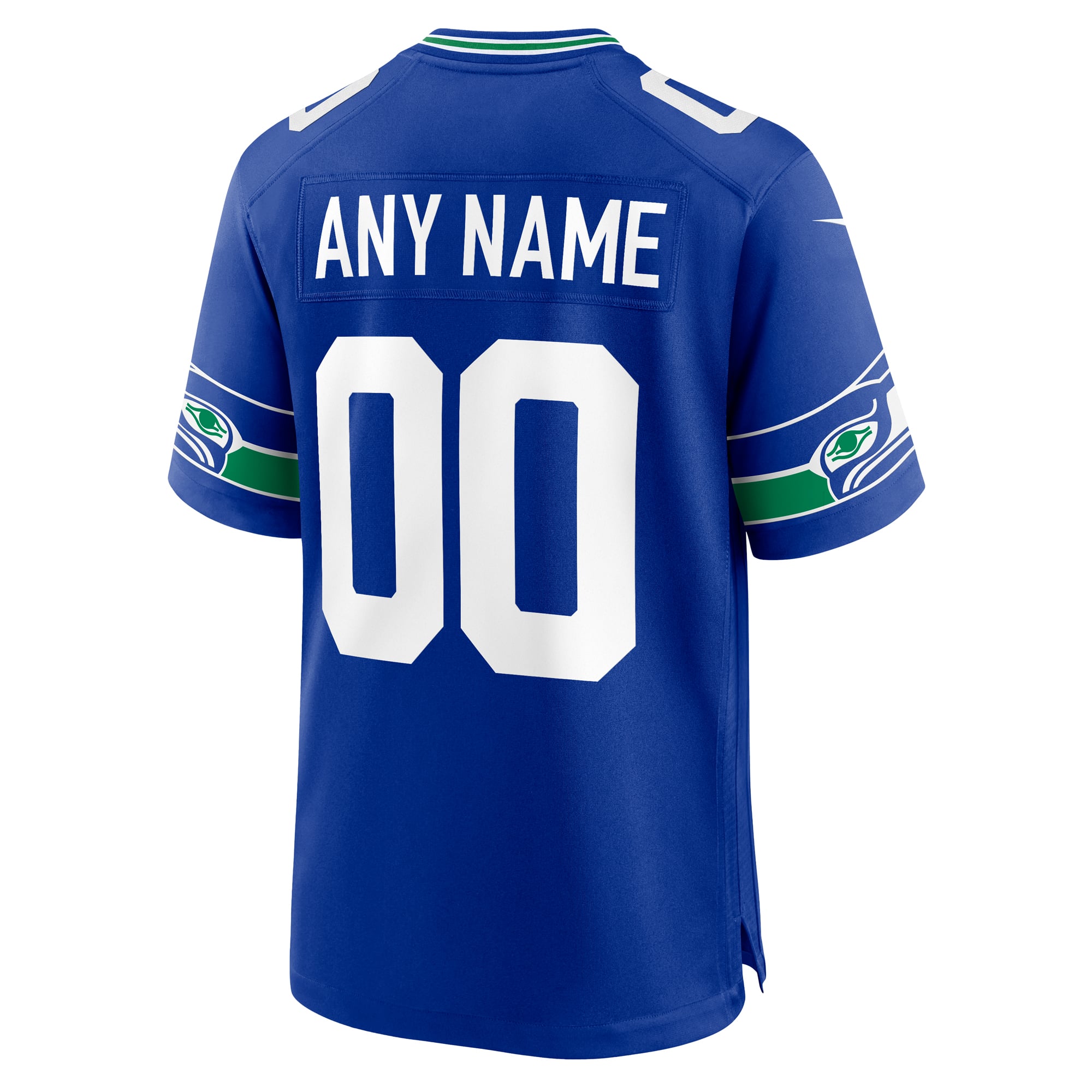 Men's Seattle Seahawks Royal Throwback Custom Jersey