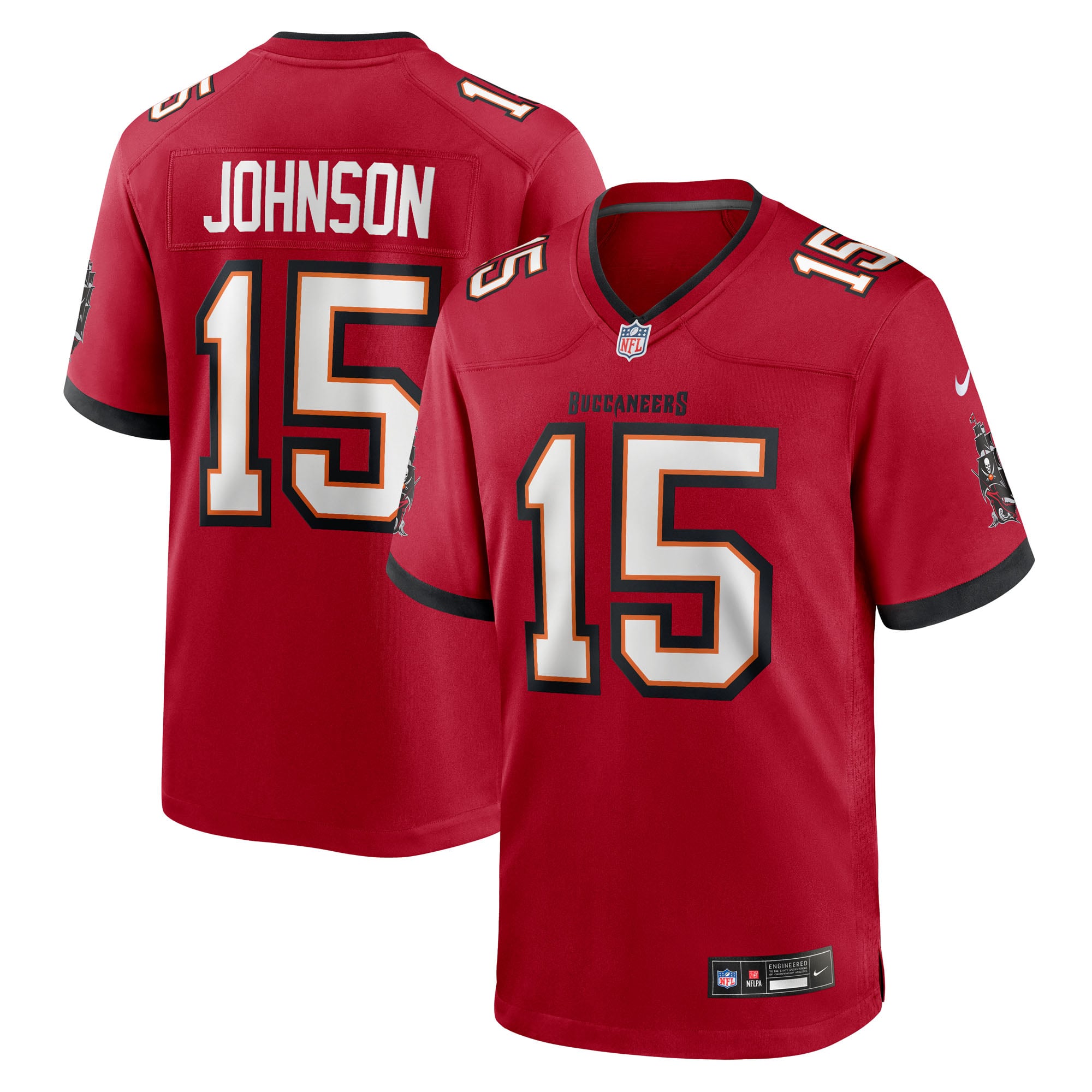 Men's Tampa Bay Buccaneers Tez Johnson Red Team Game Jersey