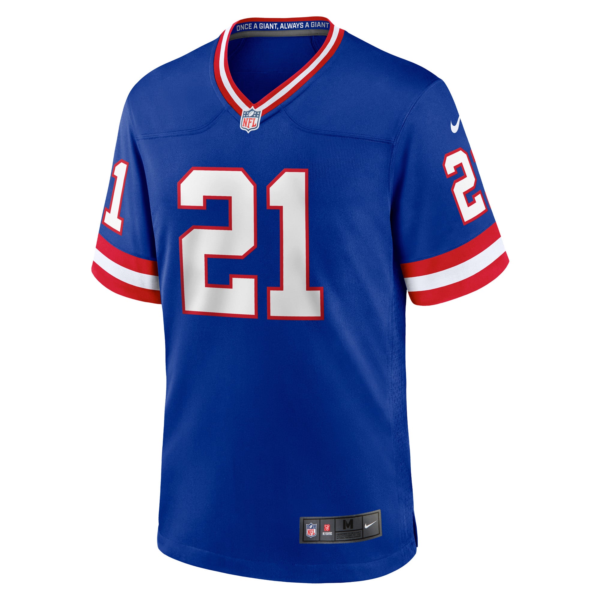 Men's New York Giants Tiki Barber Royal Retired Player Alternate Game Jersey