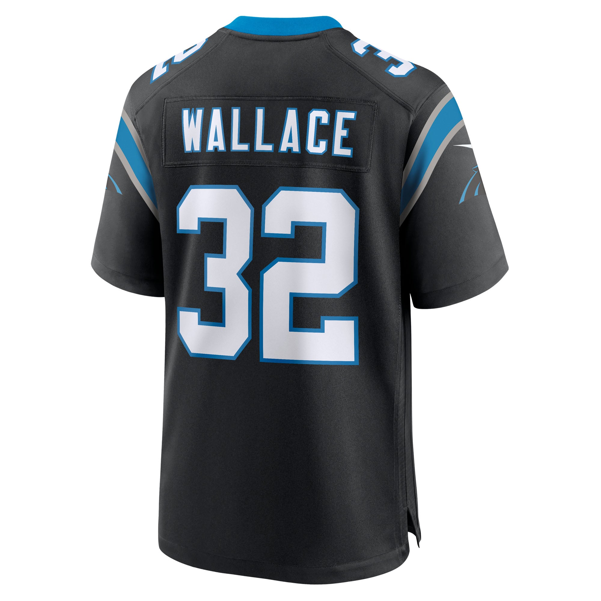 Men's Carolina Panthers Trevin Wallace Black Team Game Jersey
