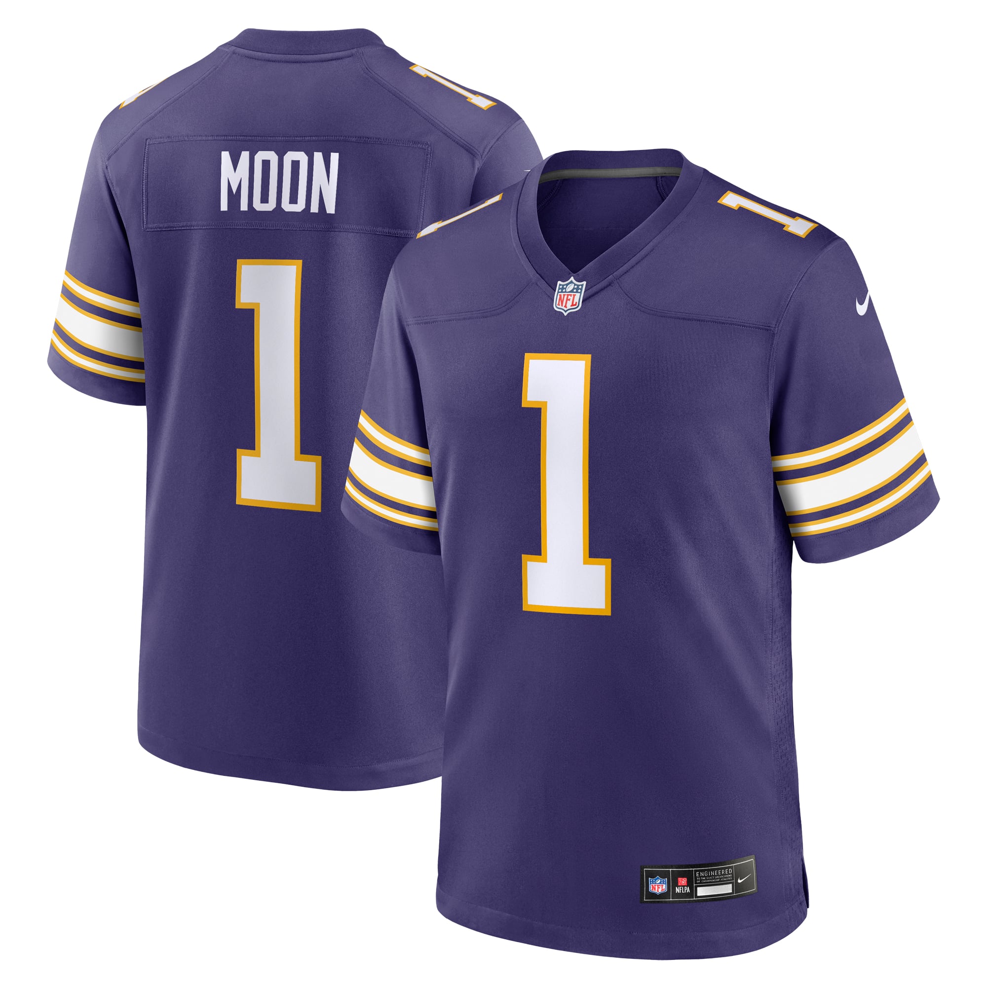 Men's Minnesota Vikings Warren Moon Purple Retired Player Alternate Game Jersey