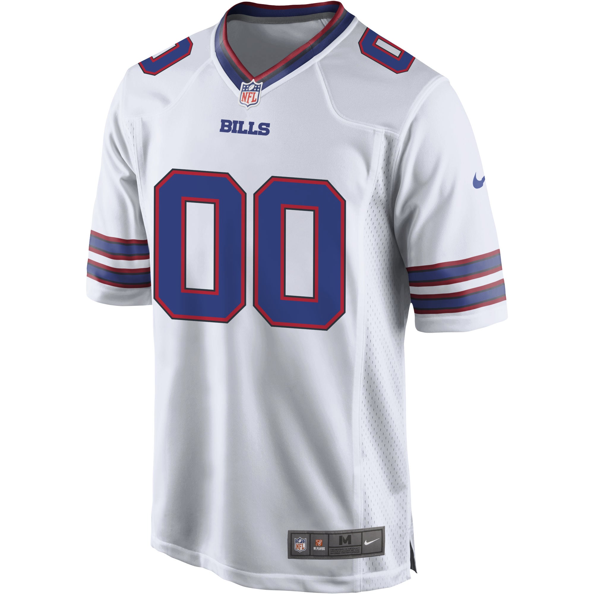 Men's Buffalo Bills White Custom Game Jersey