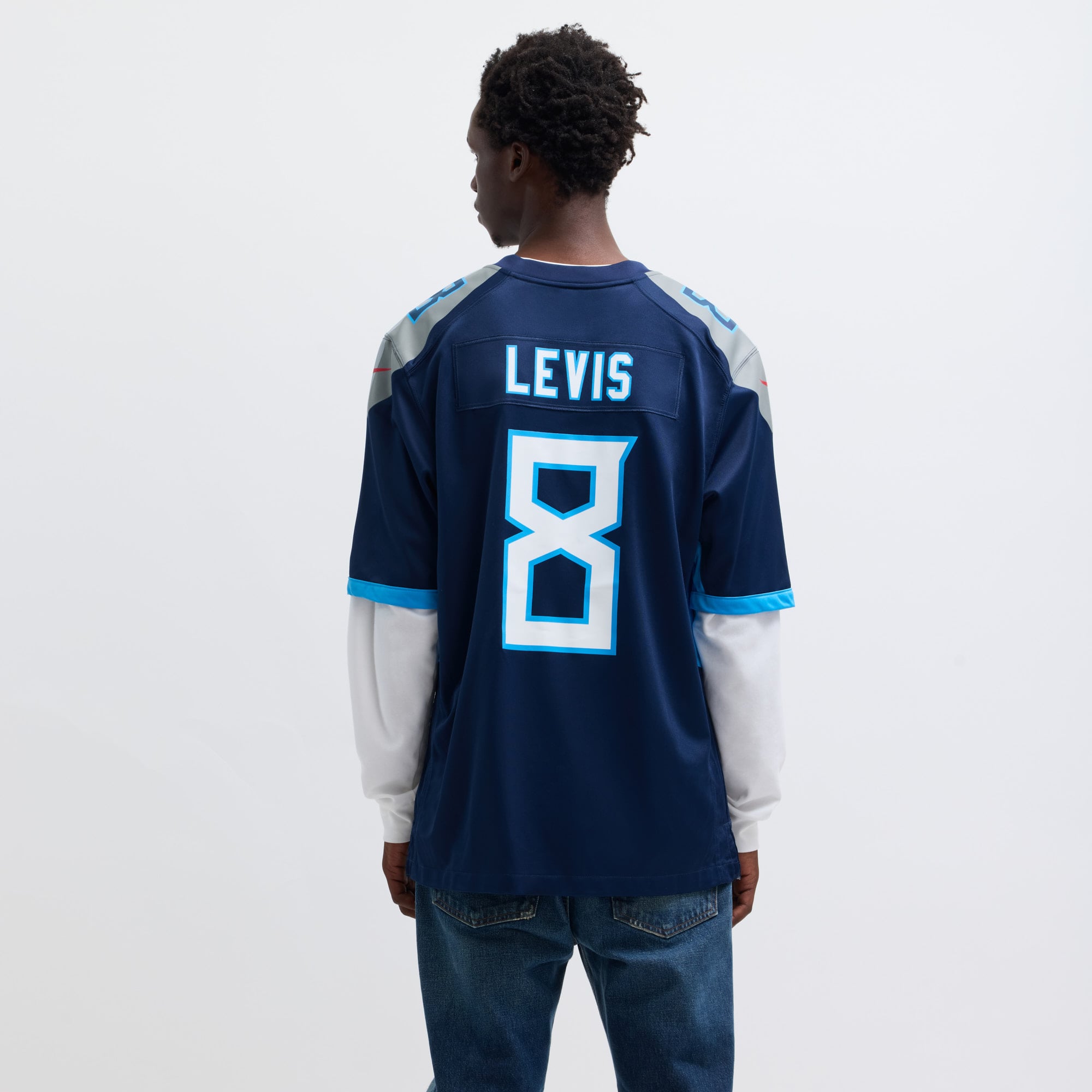 Men's Tennessee Titans Will Levis Navy Game Jersey