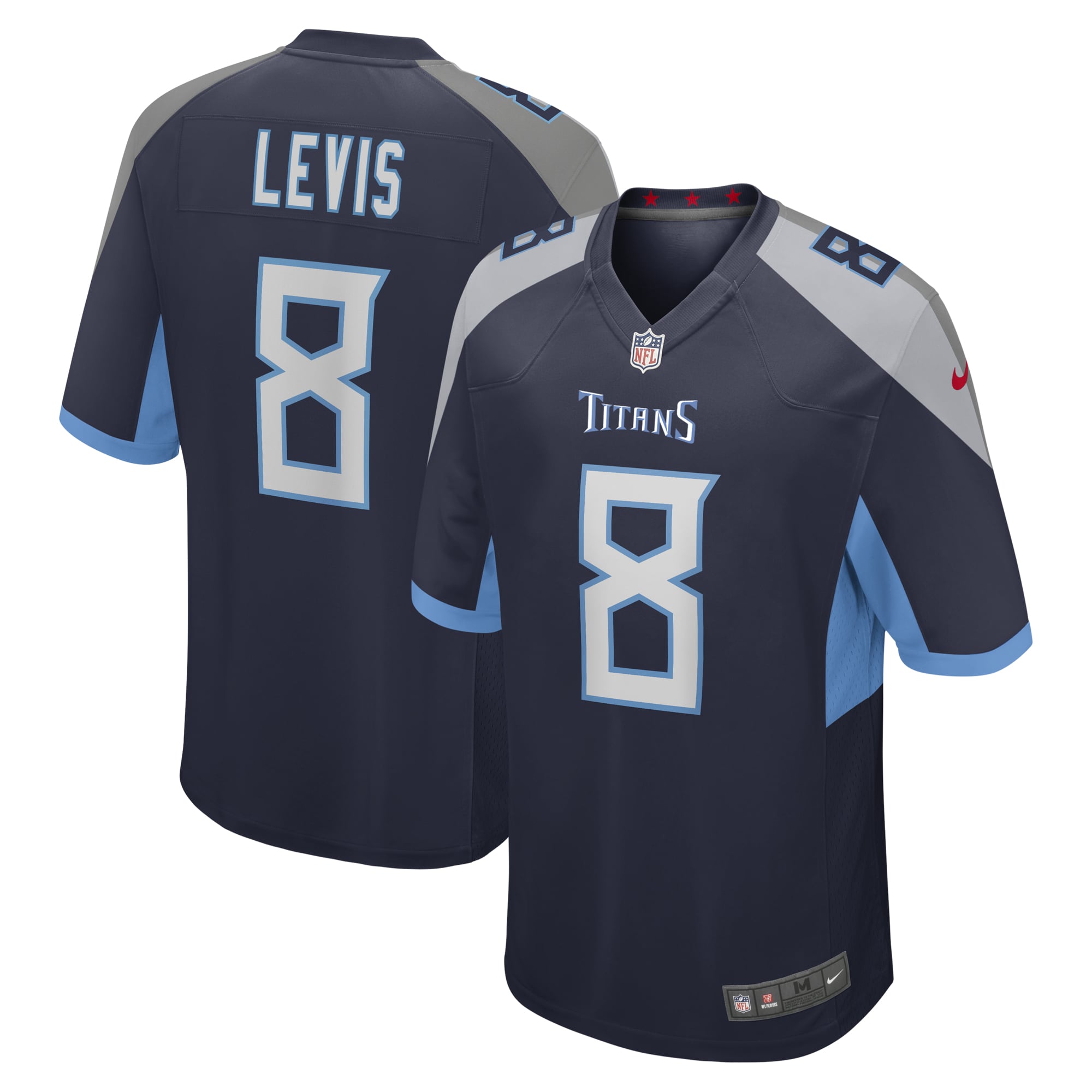Men's Tennessee Titans Will Levis Navy Game Jersey