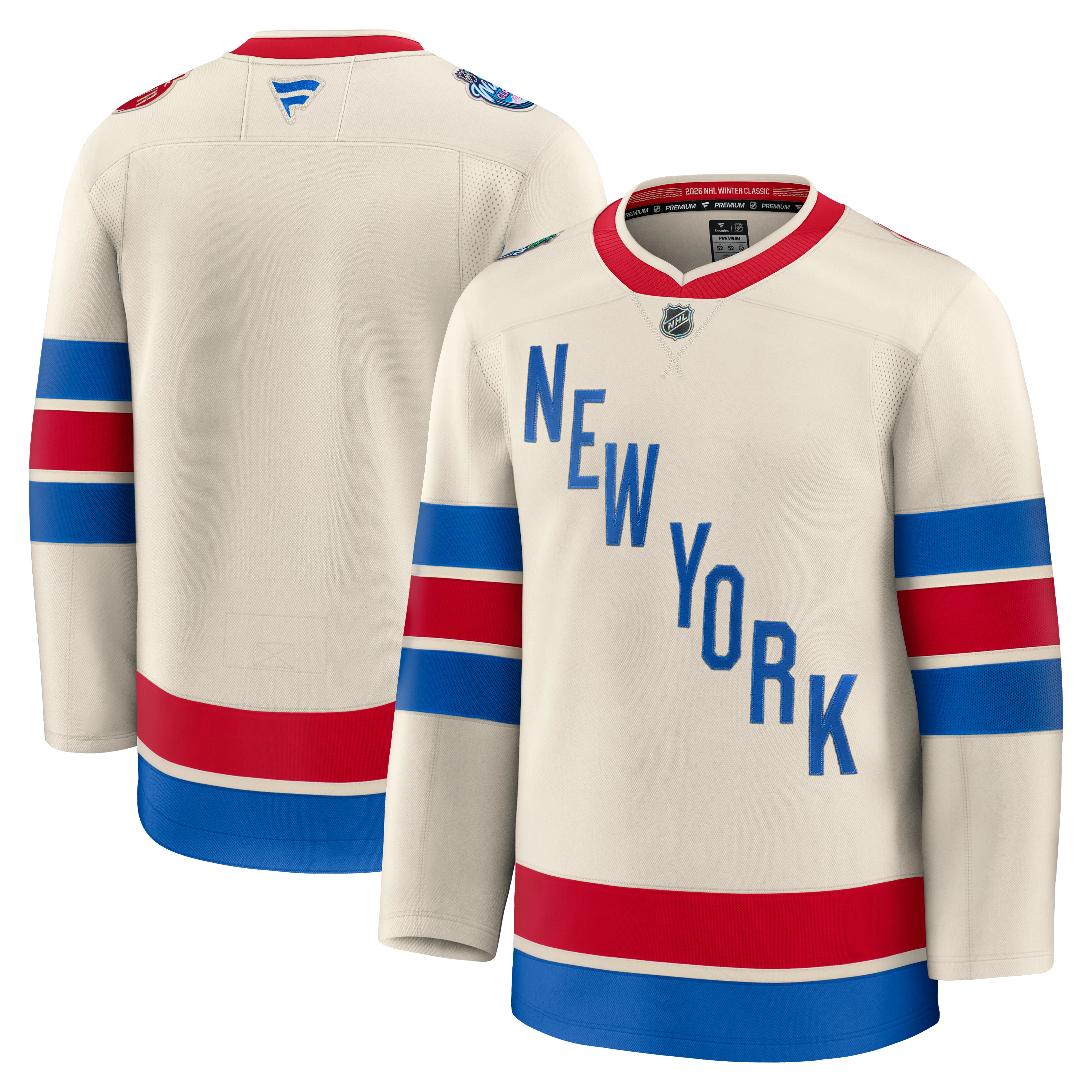 New York Rangers 2026 NHL Winter Classic Premium Jersey - Beige