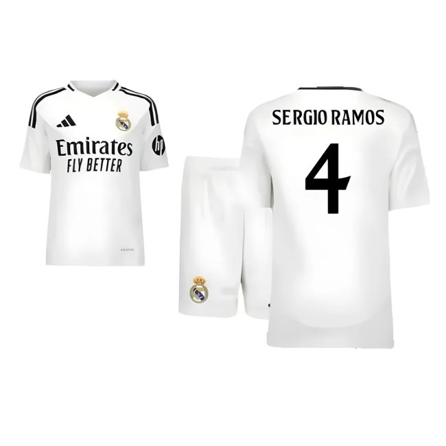 2024-2025 Real Madrid Home Youth Kit (Sergio Ramos 4) — Buy Now