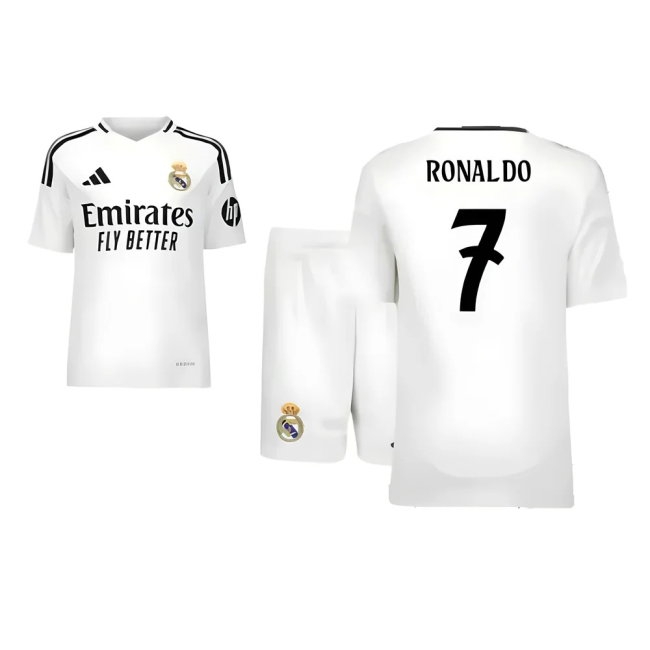2024-2025 Real Madrid Home Youth Kit (Ronaldo 7) — Buy Now