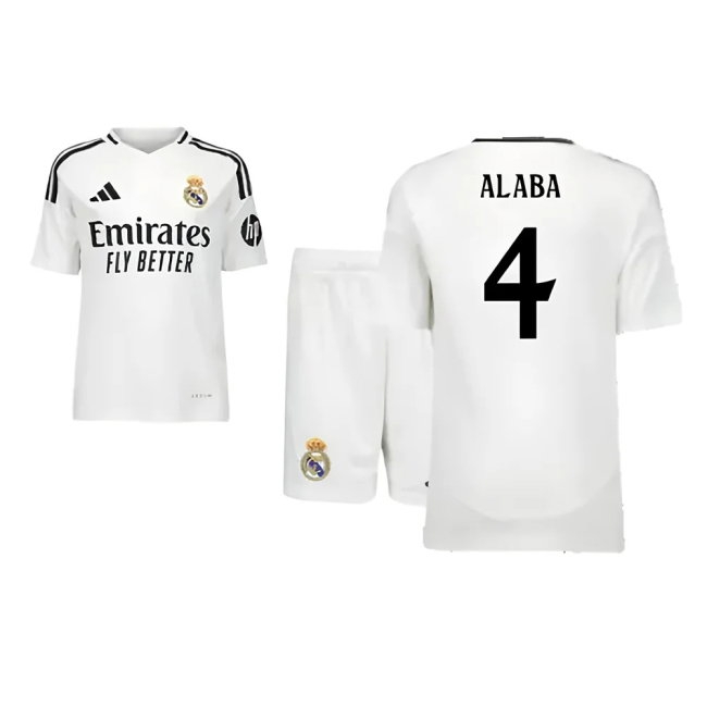 2024-2025 Real Madrid Home Youth Kit (Alaba 4) — Buy Now