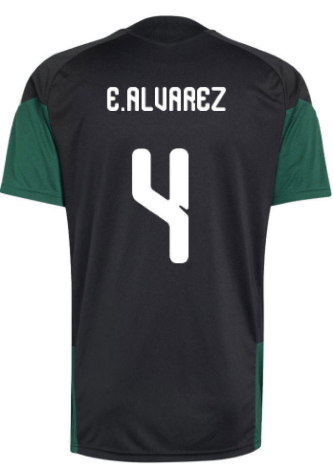 2026-2027 Mexico Training Jersey (Black) (E.Alvarez 4) — Buy Now