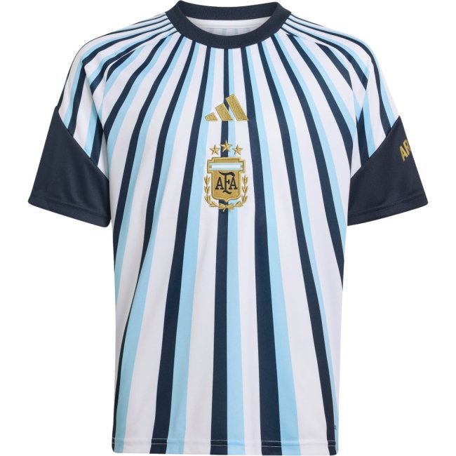 2026-2027 Argentina Home Pre-Match Shirt (White) - Kids (De Paul 7) — Buy Now