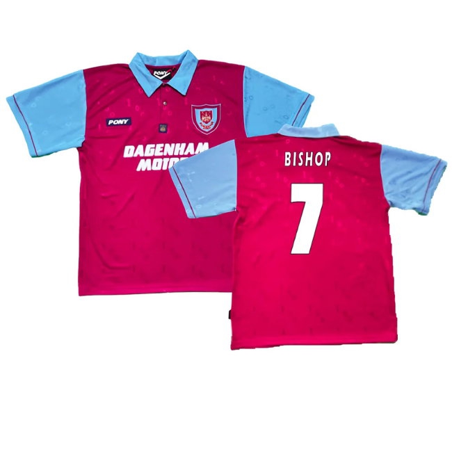 1995-1996 West Ham Centenary Pony Home Shirt (Bishop 7) — Buy Now
