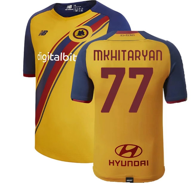 2021-2022 Roma Third Shirt (MKHITARYAN 77) — Shop Now