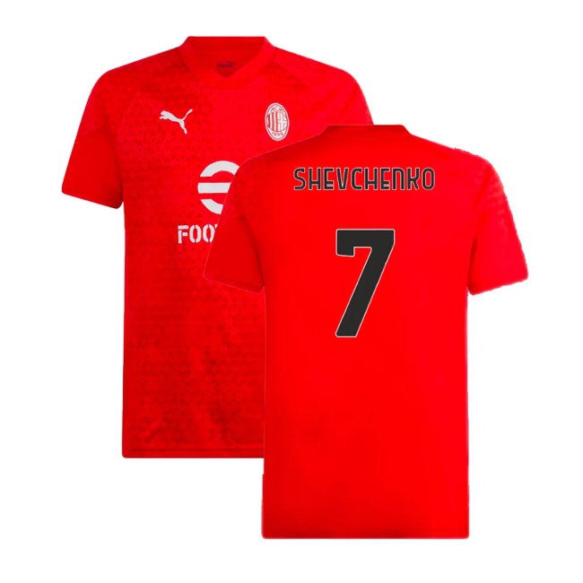 2023-2024 AC Milan Training Jersey (Red) (Shevchenko 7) — Shop Online
