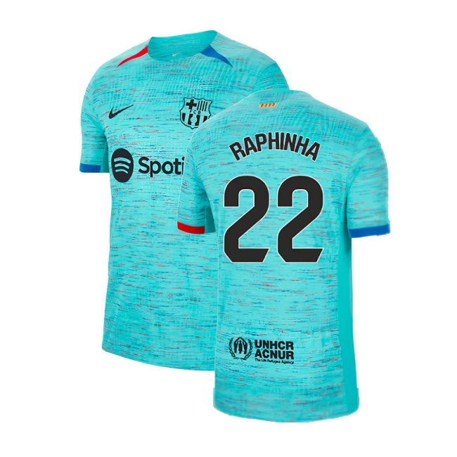 2023-2024 Barcelona Player Version Third Shirt (Raphinha 22) — Shop Now