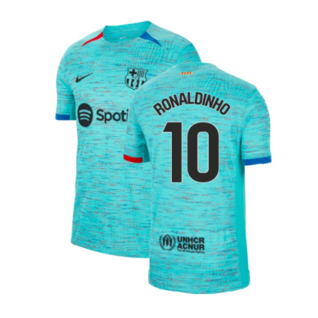 2023-2024 Barcelona Player Version Third Shirt (Ronaldinho 10) — Shop Online