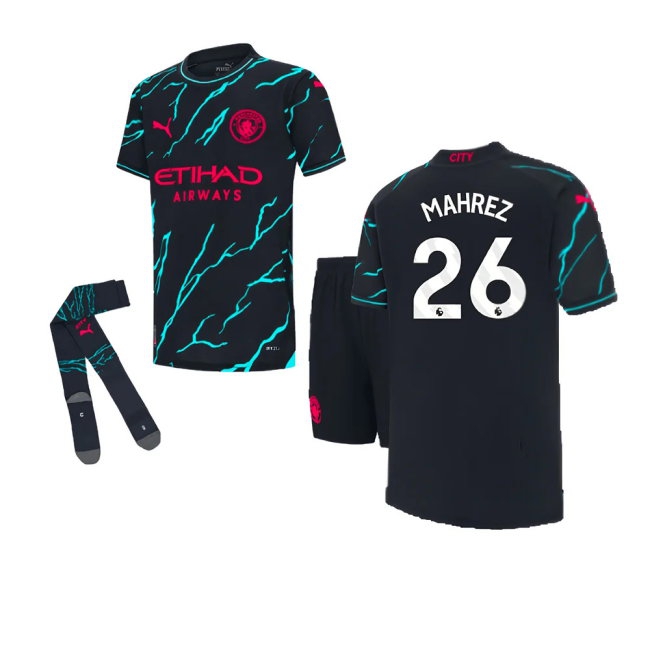 2023-2024 Man City Third Mini Kit (MAHREZ 26) — Shop Now