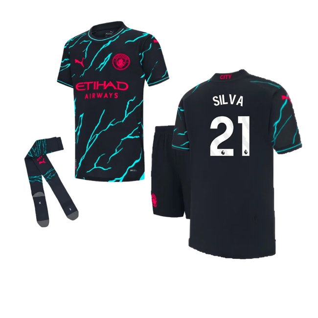 2023-2024 Man City Third Mini Kit (SILVA 21) — Buy Now
