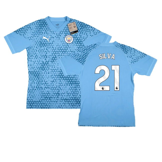 2023-2024 Man City Training Jersey Pro (Light Blue) (SILVA 21) — Buy Online