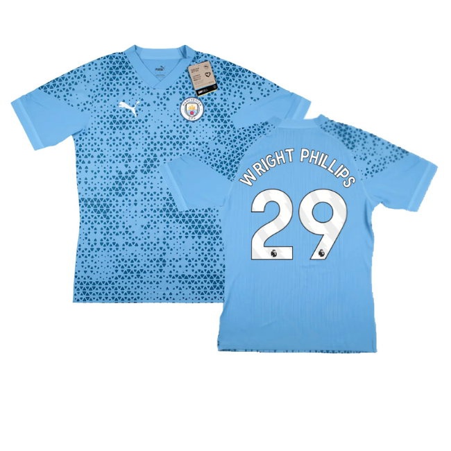 2023-2024 Man City Training Jersey Pro (Light Blue) (WRIGHT PHILLIPS 29) — Buy Online