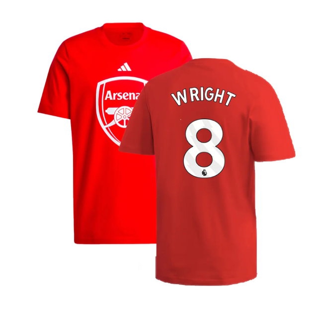 2024-2025 Arsenal DNA Graphic Tee (Red) (Wright 8) — Shop Online