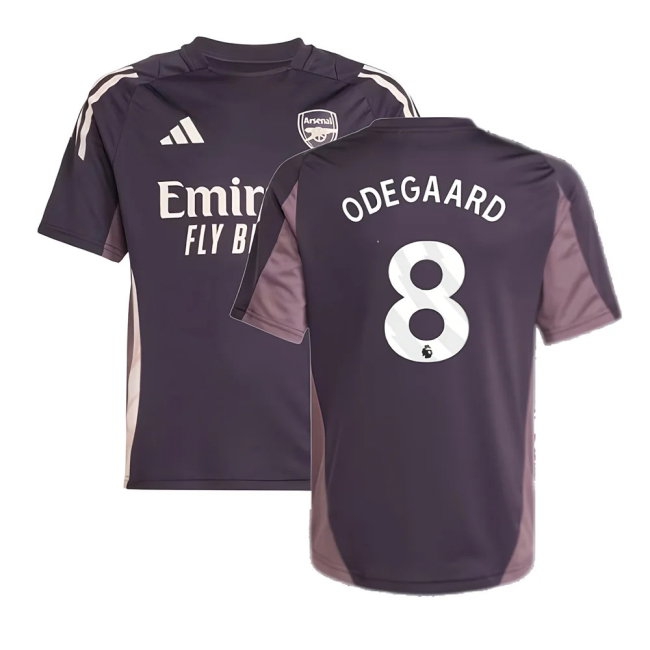 2024-2025 Arsenal Training Jersey (Aurora Black) - Kids (Odegaard 8) — Buy Now