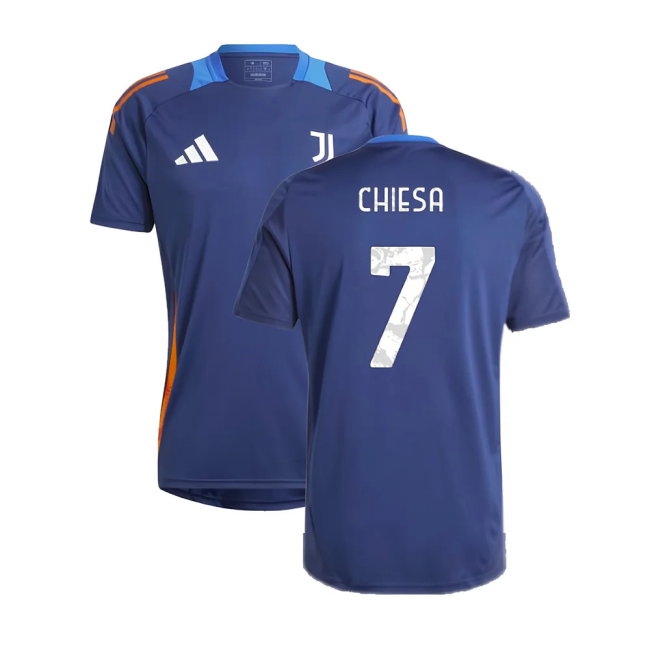 2024-2025 Juventus Training Jersey (Navy) (Chiesa 7) — Shop Online