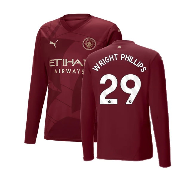 2024-2025 Man City Third Long Sleeve Shirt (Wright Phillips 29) — Buy Now