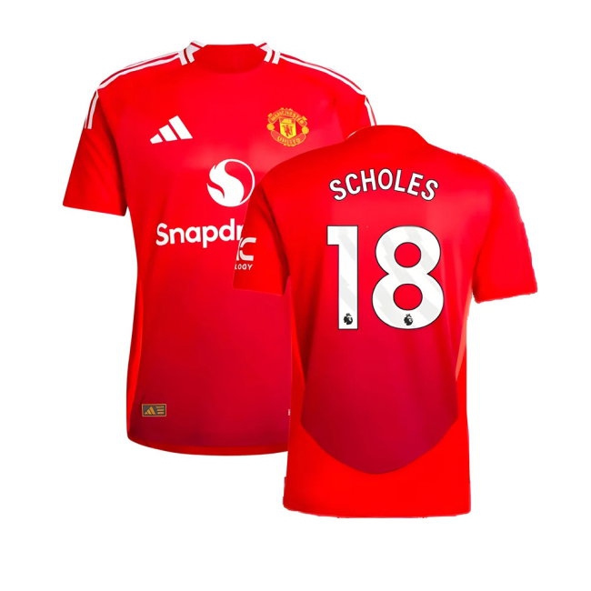 2024-2025 Man Utd Player Version Home Shirt (Scholes 18) — Shop Now