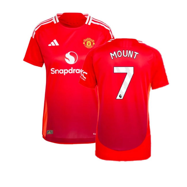 2024-2025 Man Utd Player Version Home Shirt (Womens) (Mount 7) — Buy Online
