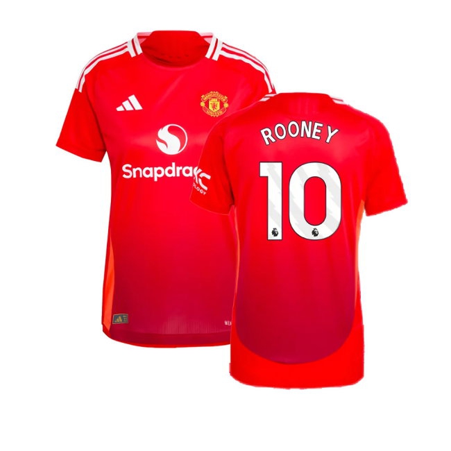 2024-2025 Man Utd Player Version Home Shirt (Womens) (Rooney 10) — Shop Now