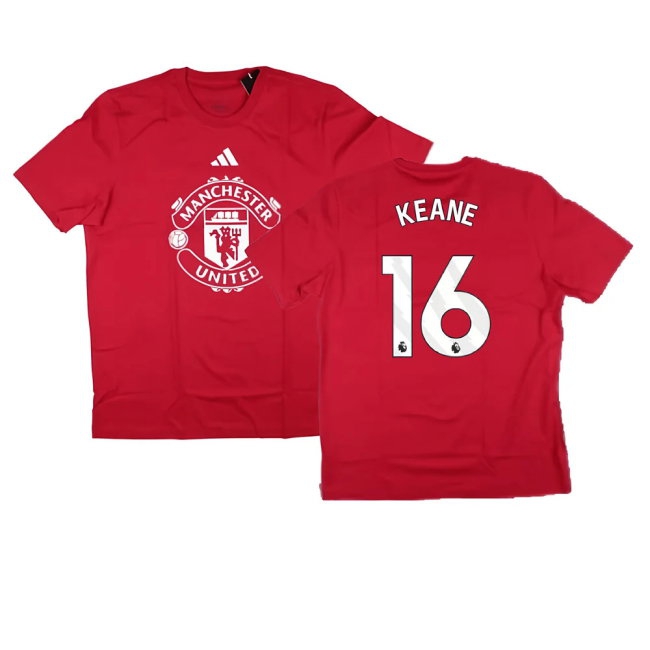 2024-2025 Man Utd DNA Graphic Tee (Red) (Keane 16) — Buy Online