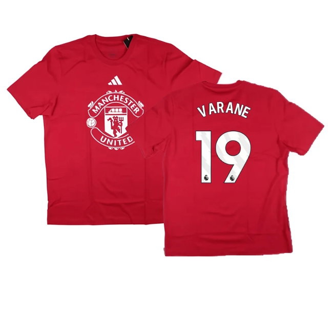 2024-2025 Man Utd DNA Graphic Tee (Red) (Varane 19) — Buy Online