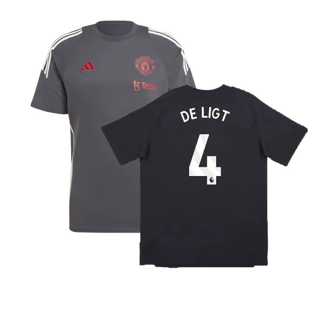 2024-2025 Man Utd EU Training Tee (Carbon) (De Ligt 4) — Buy Now