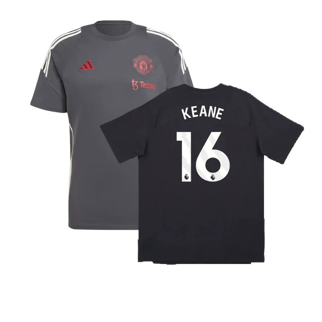 2024-2025 Man Utd EU Training Tee (Carbon) (Keane 16) — Shop Online
