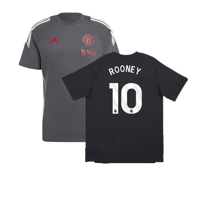 2024-2025 Man Utd EU Training Tee (Carbon) (Rooney 10) — Buy Online