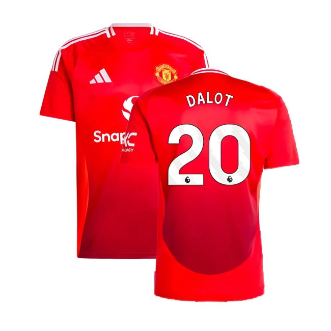 2024-2025 Man Utd Home Shirt (Dalot 20) — Buy Online