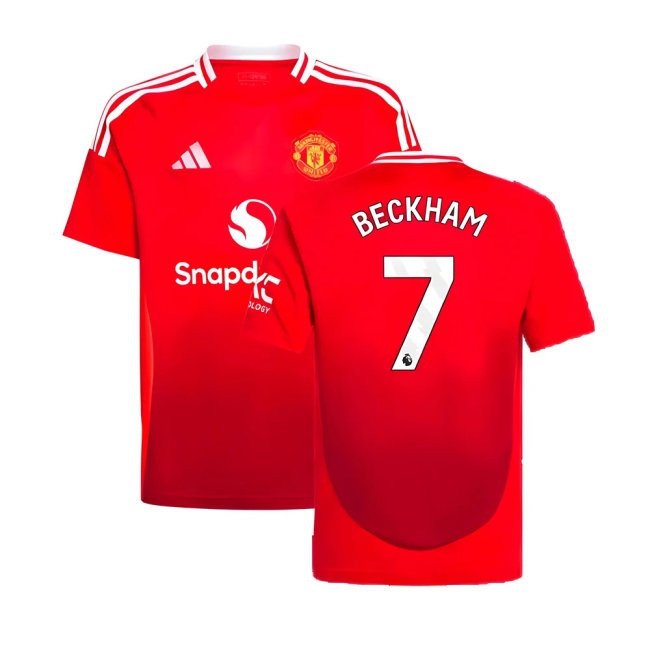 2024-2025 Man Utd Home Shirt (Kids) (Beckham 7) — Buy Now