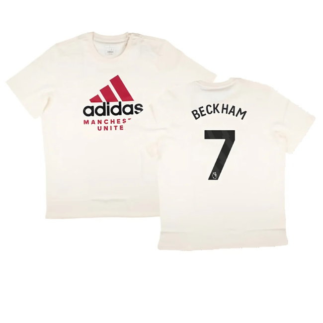 2024-2025 Man Utd SZN Graphic Tee (Cream White) (Beckham 7) — Shop Now