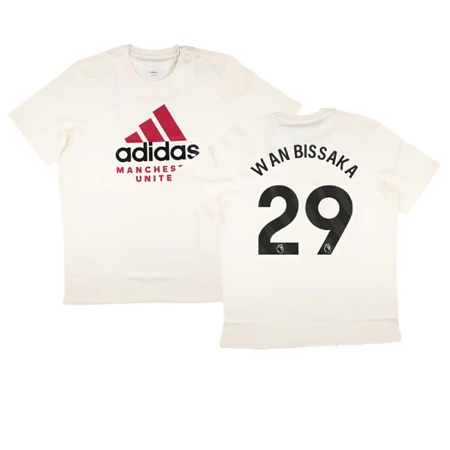 2024-2025 Man Utd SZN Graphic Tee (Cream White) (Wan Bissaka 29) — Shop Now