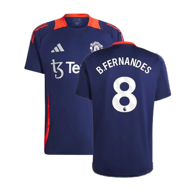 2024-2025 Man Utd Training Jersey (Night Indigo) (B.Fernandes 8) — Buy Now