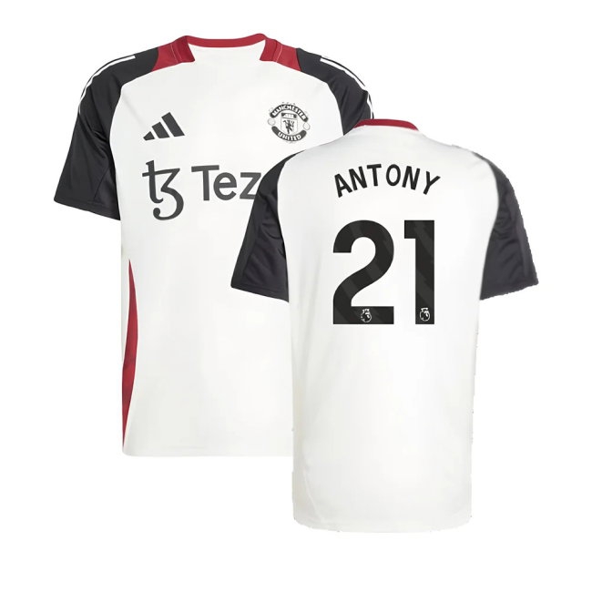 2024-2025 Man Utd Training Jersey (Off White) (Antony 21) — Shop Now