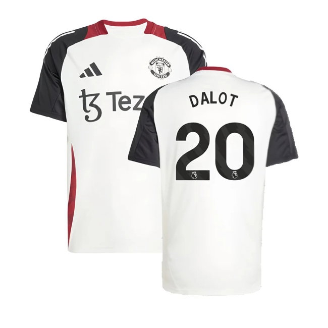 2024-2025 Man Utd Training Jersey (Off White) (Dalot 20) — Buy Now