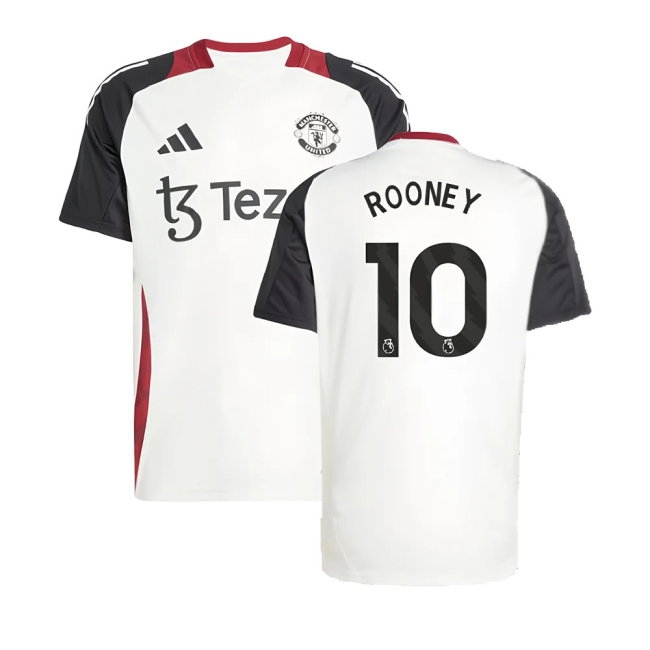 2024-2025 Man Utd Training Jersey (Off White) (Rooney 10) — Shop Now