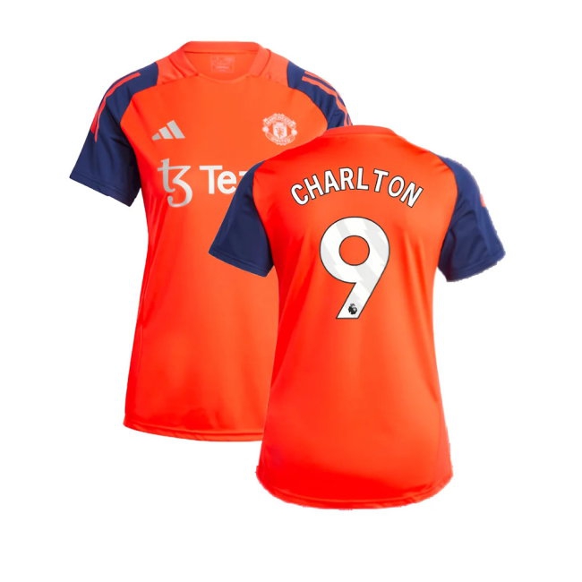 2024-2025 Man Utd Training Jersey (Red) - Womens (Charlton 9) — Shop Now