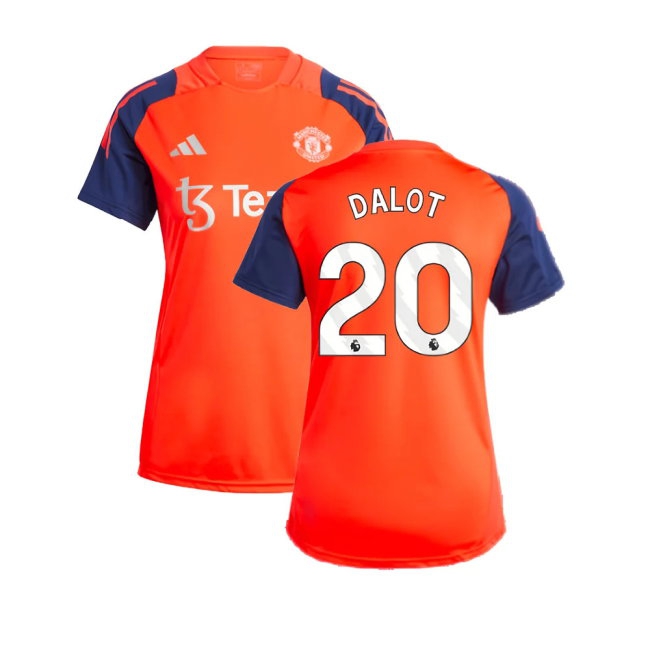 2024-2025 Man Utd Training Jersey (Red) - Womens (Dalot 20) — Buy Online