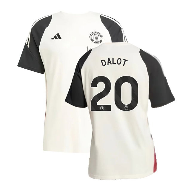 2024-2025 Man Utd Training Tee (Off White) (Dalot 20) — Shop Online