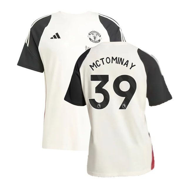 2024-2025 Man Utd Training Tee (Off White) (McTominay 39) — Shop Online