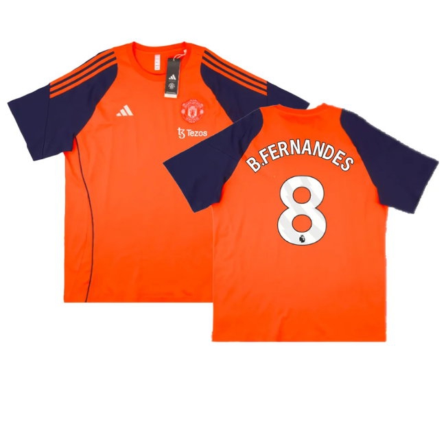 2024-2025 Man Utd Training Tee (Red) (B.Fernandes 8) — Buy Now