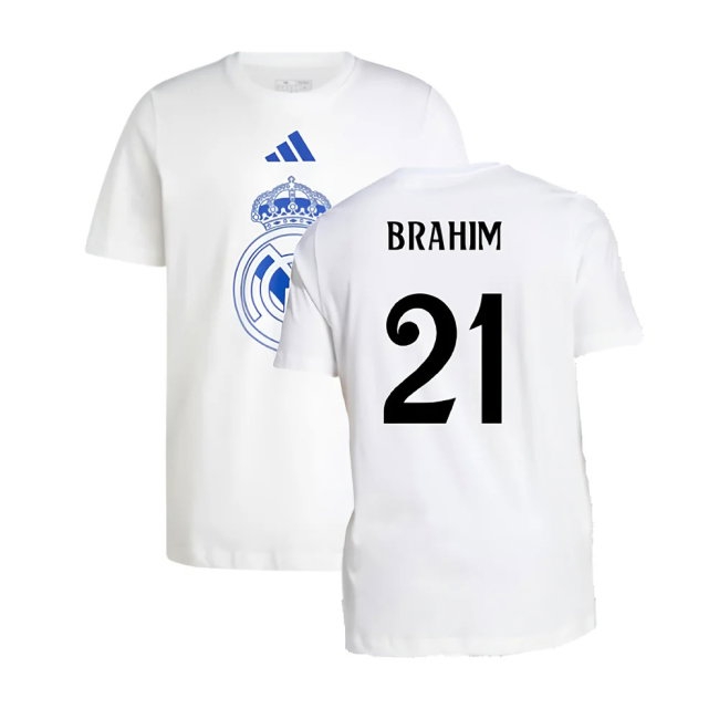 2024-2025 Real Madrid DNA Graphic Tee (White) (Brahim 21) — Buy Now